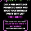 Get a free bottle of Prosecco when you book a Birthday Party at Trinity