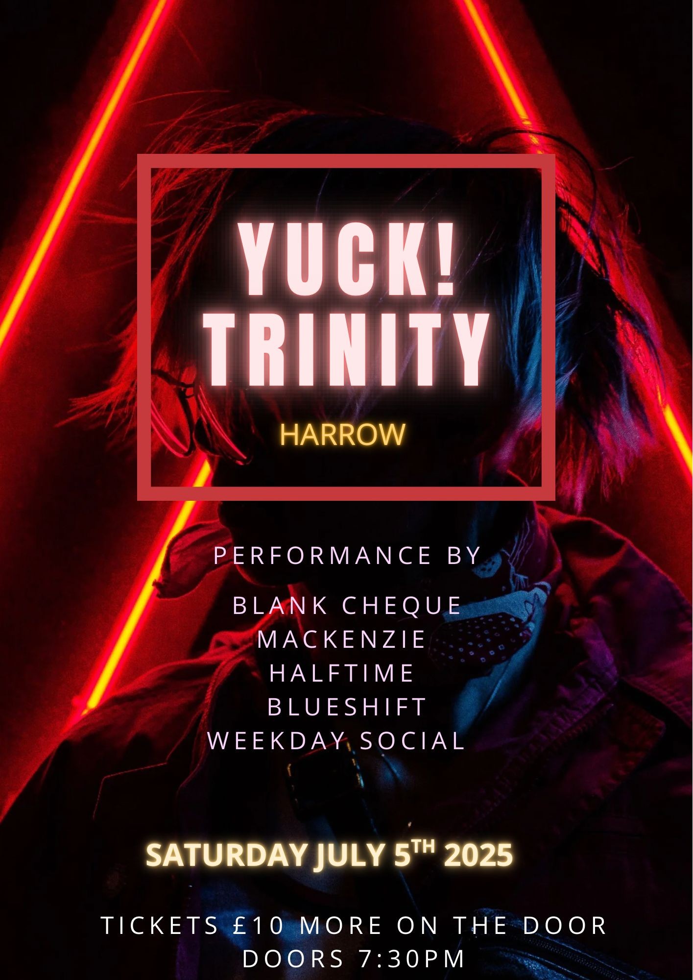 Yuck present Blank Cheque, Mackenzie, Halftime, Blueshift & Weekday Social