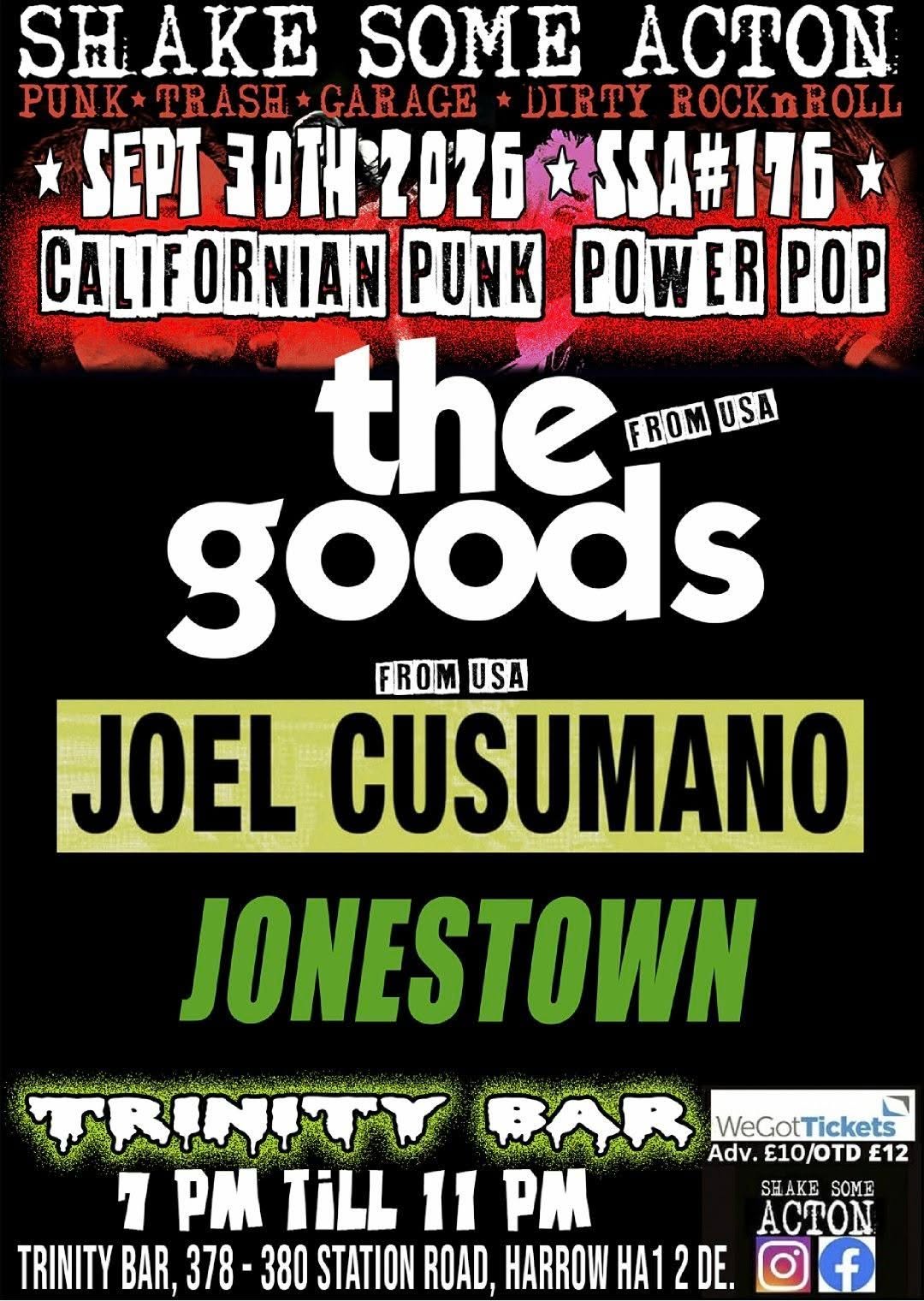 Shake Some Acton w/ The Goods + Joel Cusumano + Jonestown