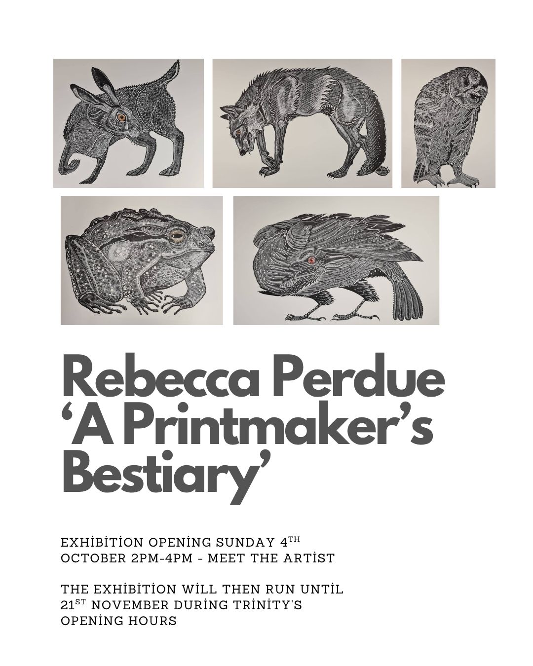 Rebecca Perdue - A Printmaker's Bestiary - Gallery Opening